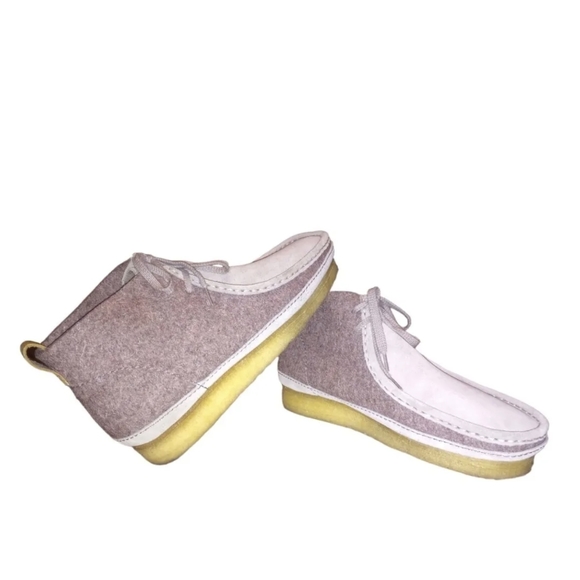 COPY - Rare Clarks Original Men's Wallabee Boots Grey Suede With Purple Felt Sz… - Picture 3 of 12